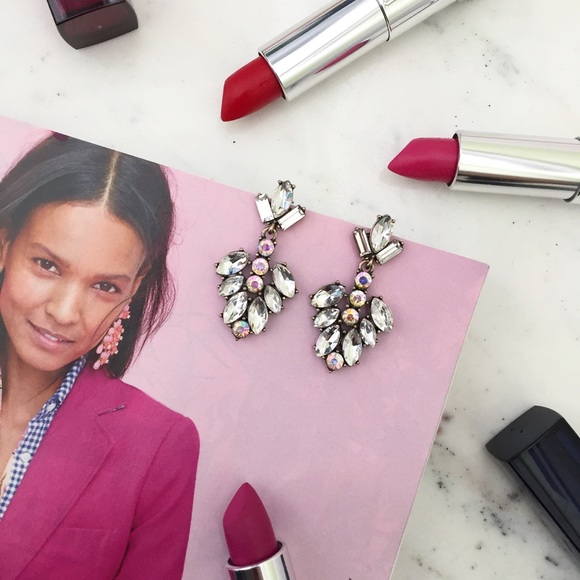 "Arabella" Earrings || Clear Crystal Statement - Picture 2 of 9